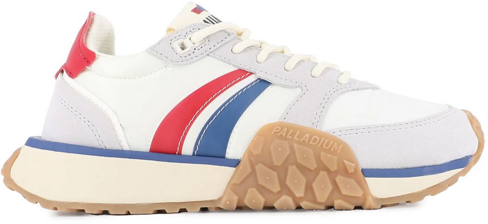 Palladium Troop Runner Flame White Chili Blue M