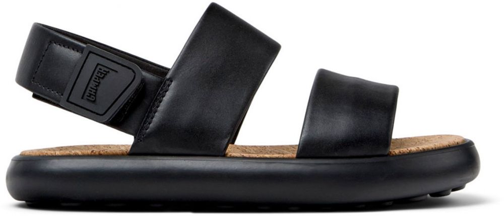 Camper Pelotas Flota Leather Sandals Gobi Negro