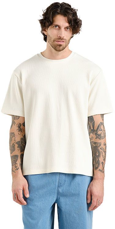Dedicated T-shirt Danviken Waffle Off-White