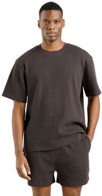 Dedicated T-shirt Danviken Waffle Phantom Black
