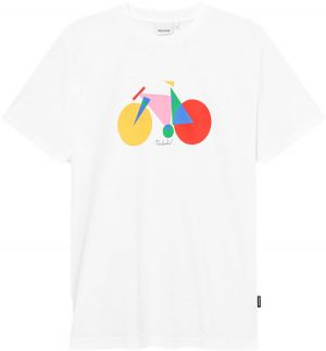 Dedicated T-shirt Stockholm Paper Cut Bike White