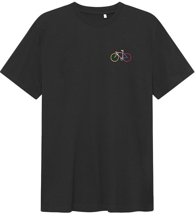 Dedicated T-shirt Stockholm Small Paper Cut Bike Black