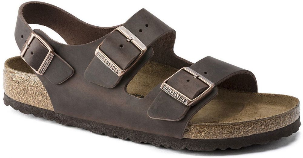 Birkenstock Milano Natural Leather Oiled Regular Fit