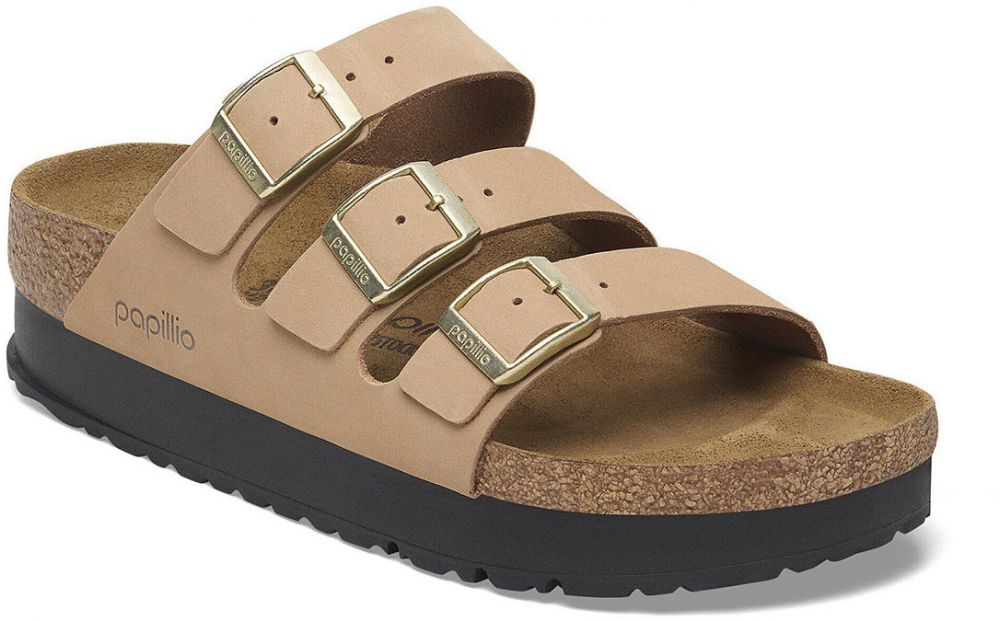 Birkenstock Florida III PAP Flex Platform Nubuk Leather Narrow Fit