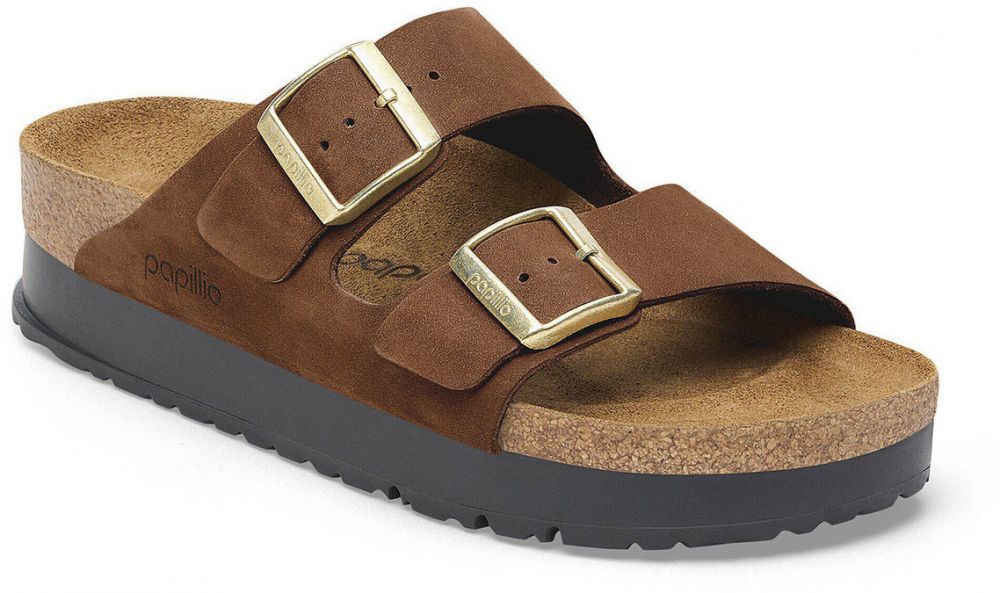 Birkenstock Arizona PAP Flex Platform Nubuk Leather Narow Fit