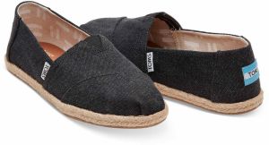Toms Black Washed Canvas Alpargata galéria