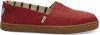 Toms Red Canvas Women's Cupsole Alpargatas galéria