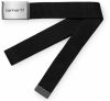 Carhartt WIP Clip Belt Chrome - Black galéria
