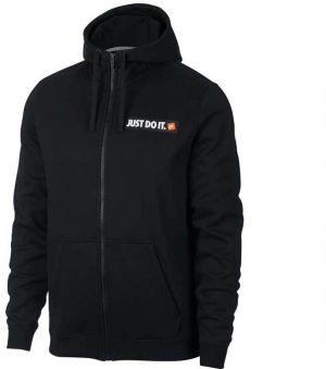 Nike Just Do It Zip Hoodie Mens Black