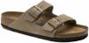 Birkenstock Arizona Soft Footbed Suede Leather Taupe Narrow Fit galéria