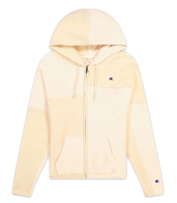 Champion Patchwork Velour Fleece ZIP-UP Hoodie