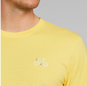 Dedicated T-shirt Stockholm Stitch Bike Yellow galéria