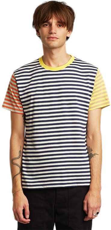 Dedicated T-shirt Stockholm Block Stripes Multi Color