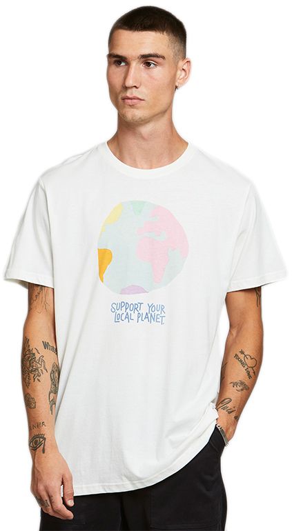 Dedicated T-shirt Stockholm Color Globe Off-White