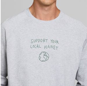 Dedicated Sweatshirt Malmoe Local Planet Grey Melange galéria