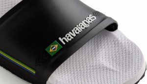 Havaianas Slide Brasil White/Black galéria