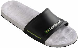 Havaianas Slide Brasil White/Black