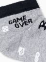Veselé šedo-čierne ponožky Game over U177 galéria