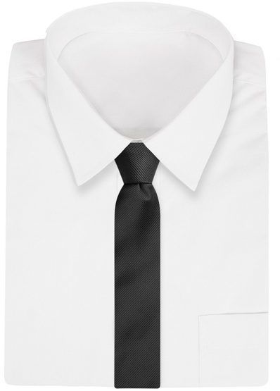 Elegantná kravata v čiernej farbe Angelo di Monti