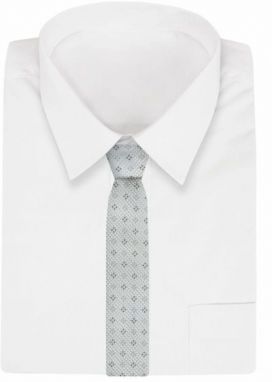 Vzorovaná kravata v šedej farbe Angelo di Monti