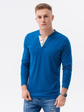 Tričko s dlhým rukávom v modrej farbe L133 galéria
