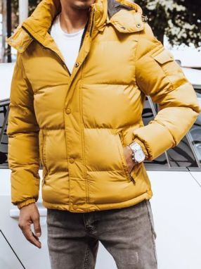Prešívaná zimná bunda v žltej farbe galéria