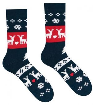 Froté ponožky so zimným motívom Sobík