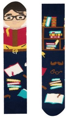 Ponožky s veselým motívom Knihožrút