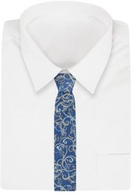 Modrá vzorovaná pánska kravata Alties