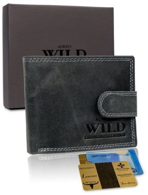 Praktická grafitová pánska peňaženka s prackou