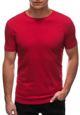 Červené bavlnené tričko s krátkym rukávom TSBS-0100