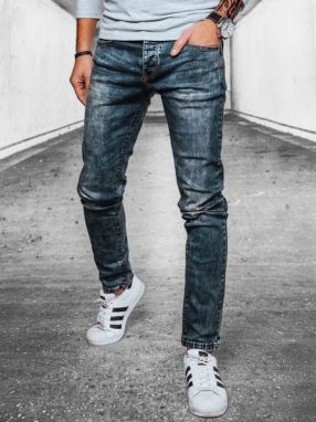 Trendy pánske modré džínsové nohavice