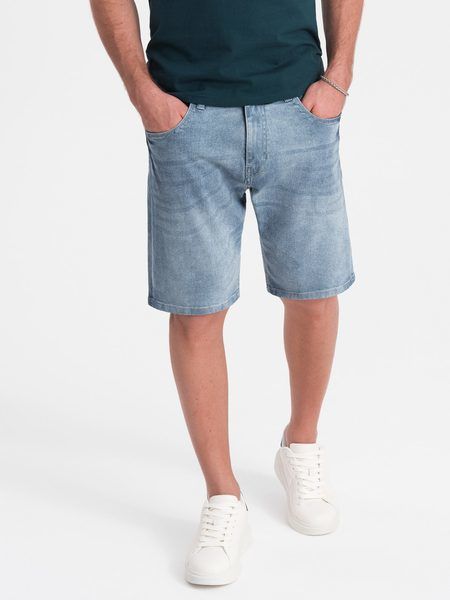 Základné modré riflové kraťasy V1 SRDS-0145