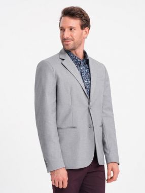 Elegantné šedé sako V1 BLZB-0115