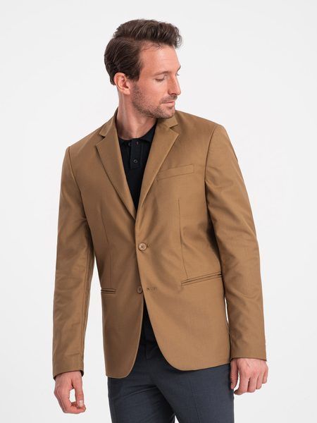 Elegantné karamelové sako V2 BLZB-0115