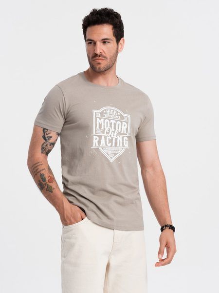 Popolavé tričko s moto potlačou V3 TSPT-0125