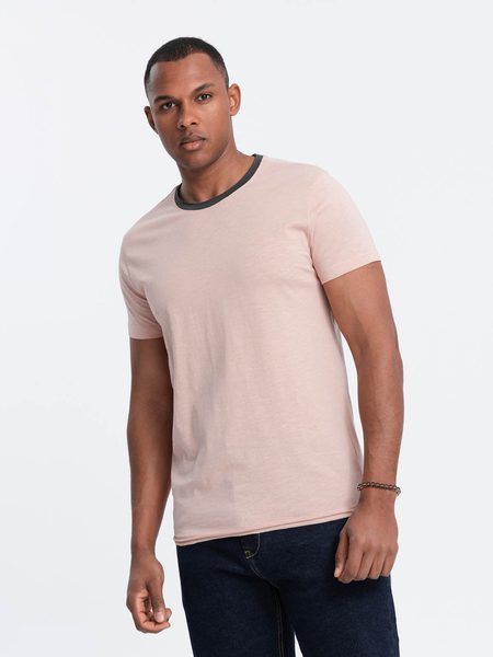 Trendy ružové tričko bez potlače V5 TSCT-22SS-004