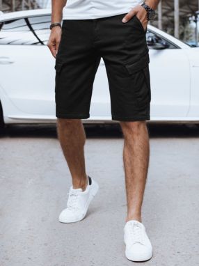 Módne čierne kapsáčové kraťasy