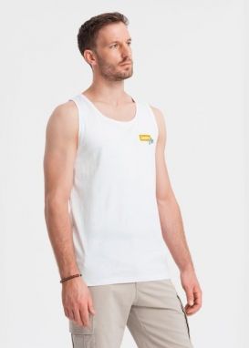 Biele tielko s letným motívom V2 TSTT-0191
