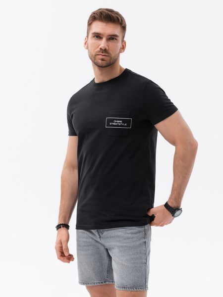 Čierne tričko v štýle streetstyle V1 TSCT-0108