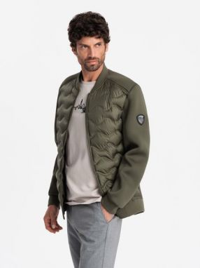Olivová bomber trendy bunda V3 JALP-0141