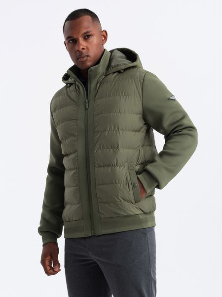 Olivová bomber trendy bunda V3 JALP-0140