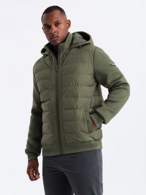 Olivová bomber trendy bunda V3 JALP-0140