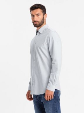 Elegantná modrá pánska košeľa V1 SHOS-0172