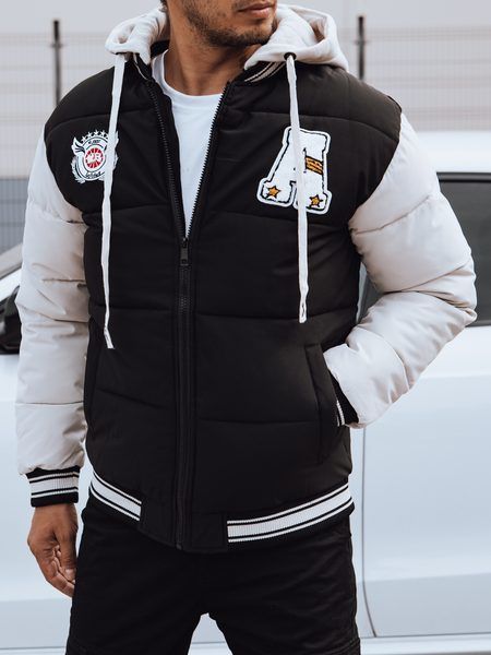 Čierna prešívaná bomber bunda
