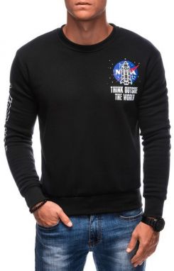 Čierna mikina s motívom NASA B1685