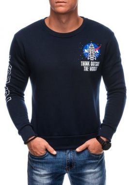 Tmavo modrá mikina s motívom NASA B1685