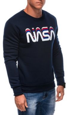 Tmavo modrá mikina s nápisom NASA B1686