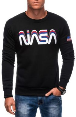 Čierna mikina s nápisom NASA B1686