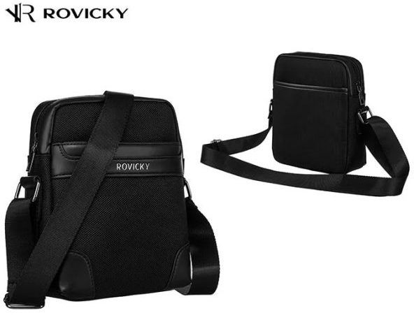 Praktická čierna pánska taška cez plece